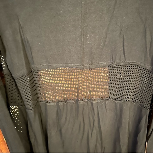 Vocal USA Women's Rhinestone Mesh Knit Open Cardigan Top Size S - Picture 7 of 7